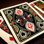 **Prompt:** "A deck of cards with intricate magical symbols, glowing softly. Svengali card, Bicycle card, and Gaff card are clearly visible, surrounded by sparkling dust. Dramatic lighting."